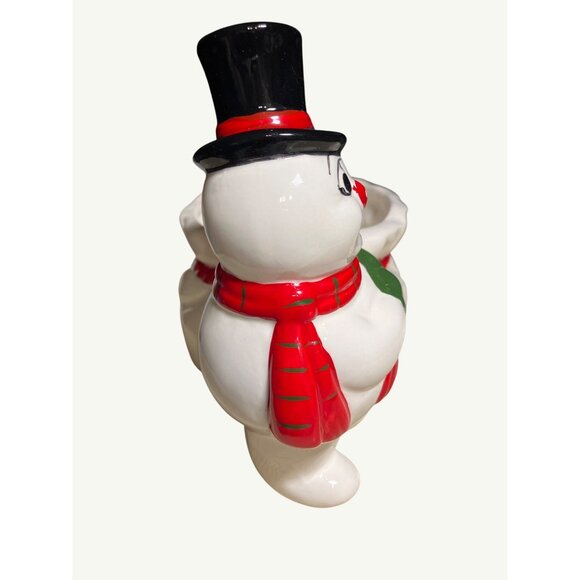 Vintage Christmas Snowman Ceramic Candy Dish Bowl  Planter Trinket Holder - Picture 7 of 13